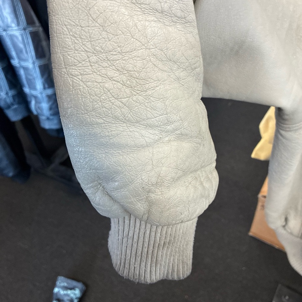 Vintage Pelle Pelle Men's Leather Jacket Size 50 Pre Owned Used Rare Cream Ivory - Picture 4 of 15